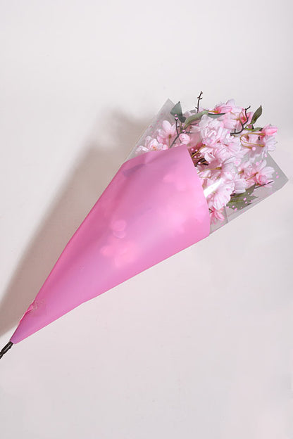 5" X 16" X 18" Printed Floral Sleeves Pink/Clear Pkg/50