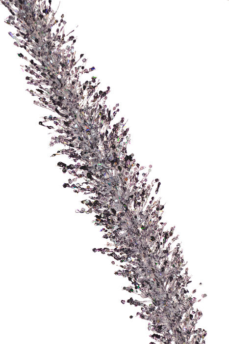 37" Glittered Fountain Grass Spray Lavender