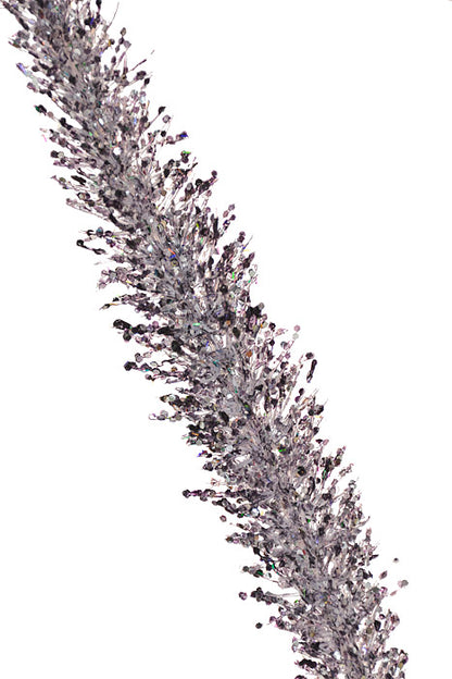 37" Glittered Fountain Grass Spray Lavender