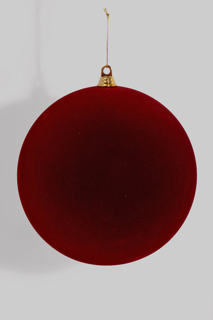 300MM Velvet Ornament Ball Burgundy