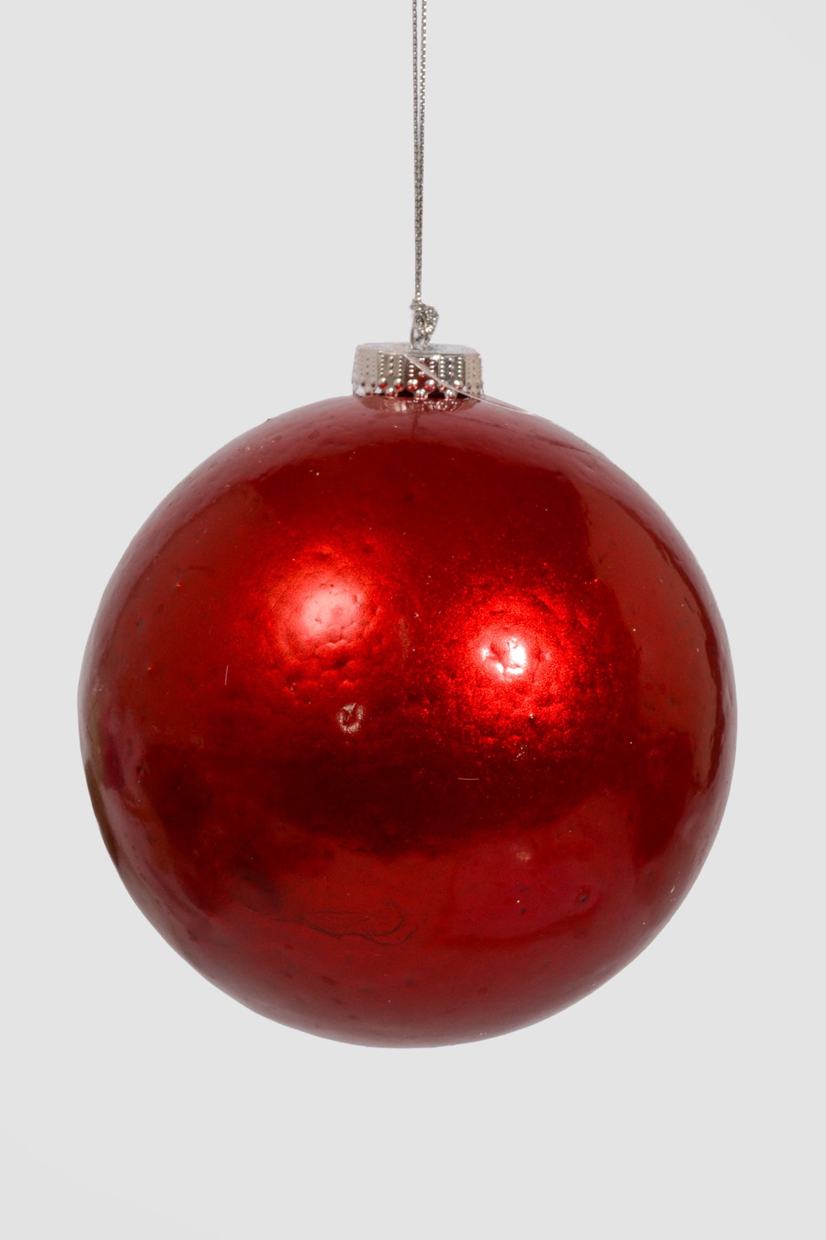 6" Gloss Ball Ornament Red
