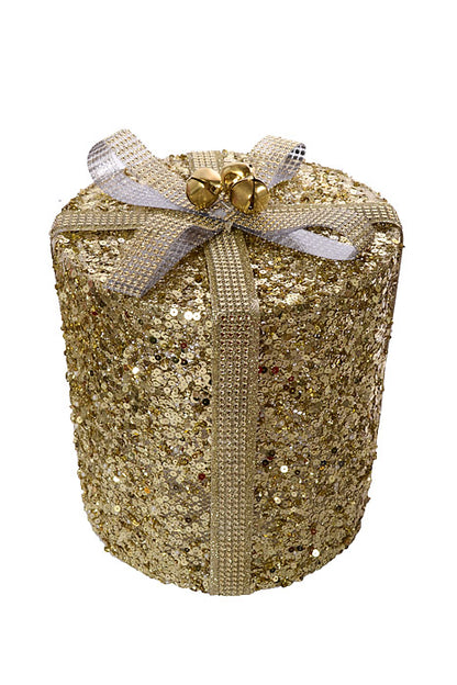7.5"-10.5" Sequin Gift Box Champagne Set/3