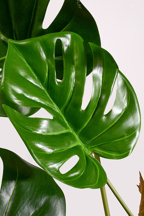71" Artificial Monstera Leaf Tree In Pot Green