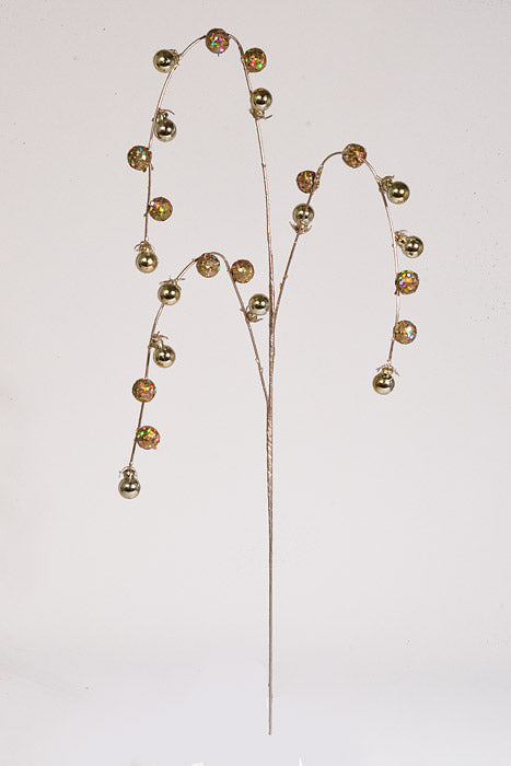 35.5&quot; Hanging Ball Spray Champagne