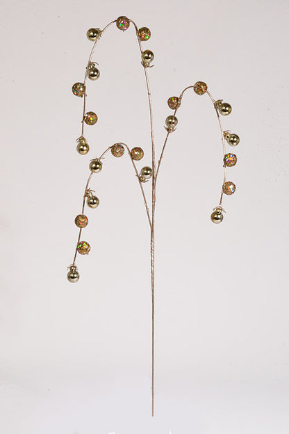35.5&quot; Hanging Ball Spray Champagne