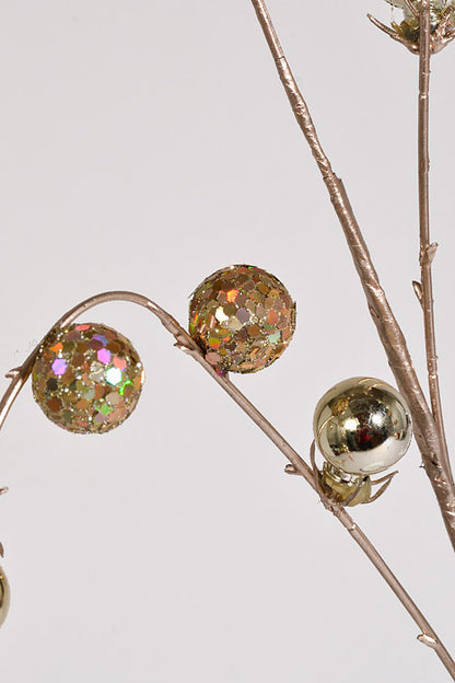 35.5&quot; Hanging Ball Spray Champagne