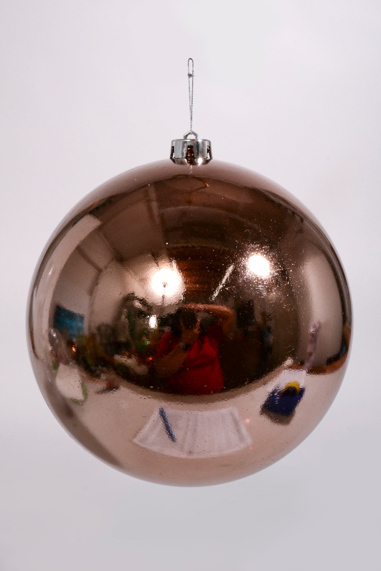 200Mm Shiny Plastic Ball Ornament Champagne