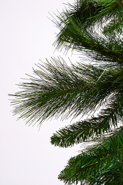 9Ft X 24" Long Needle Mixed Pine Garland With Led Lights Green