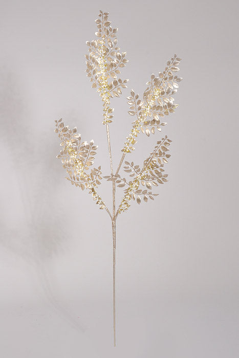 33&quot; Fern Metallic Spray Champagne