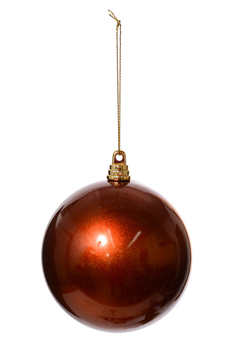 100Mm Ornament Ball Copper Pkg/6