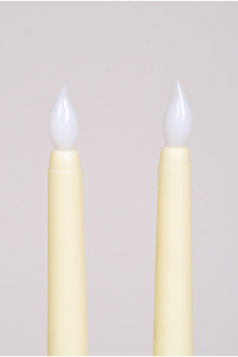 11" Led Flickering Taper Candle Ivory Pkg/2