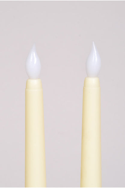 11" Led Flickering Taper Candle Ivory Pkg/2