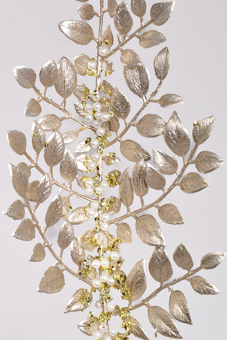 33&quot; Fern Metallic Spray Champagne