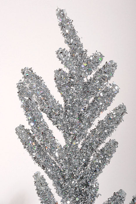 20 Glitter Fir Spray Silver Pkg/4