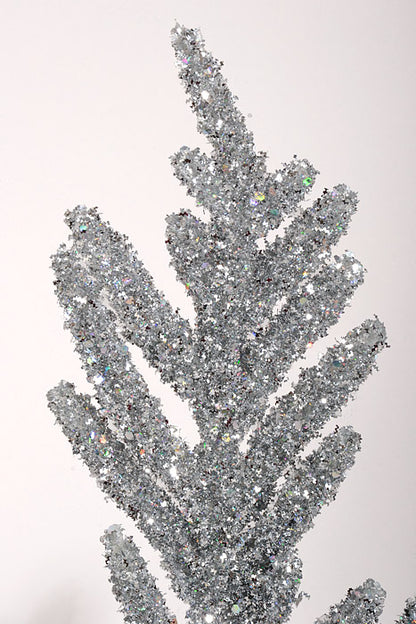 20 Glitter Fir Spray Silver Pkg/4