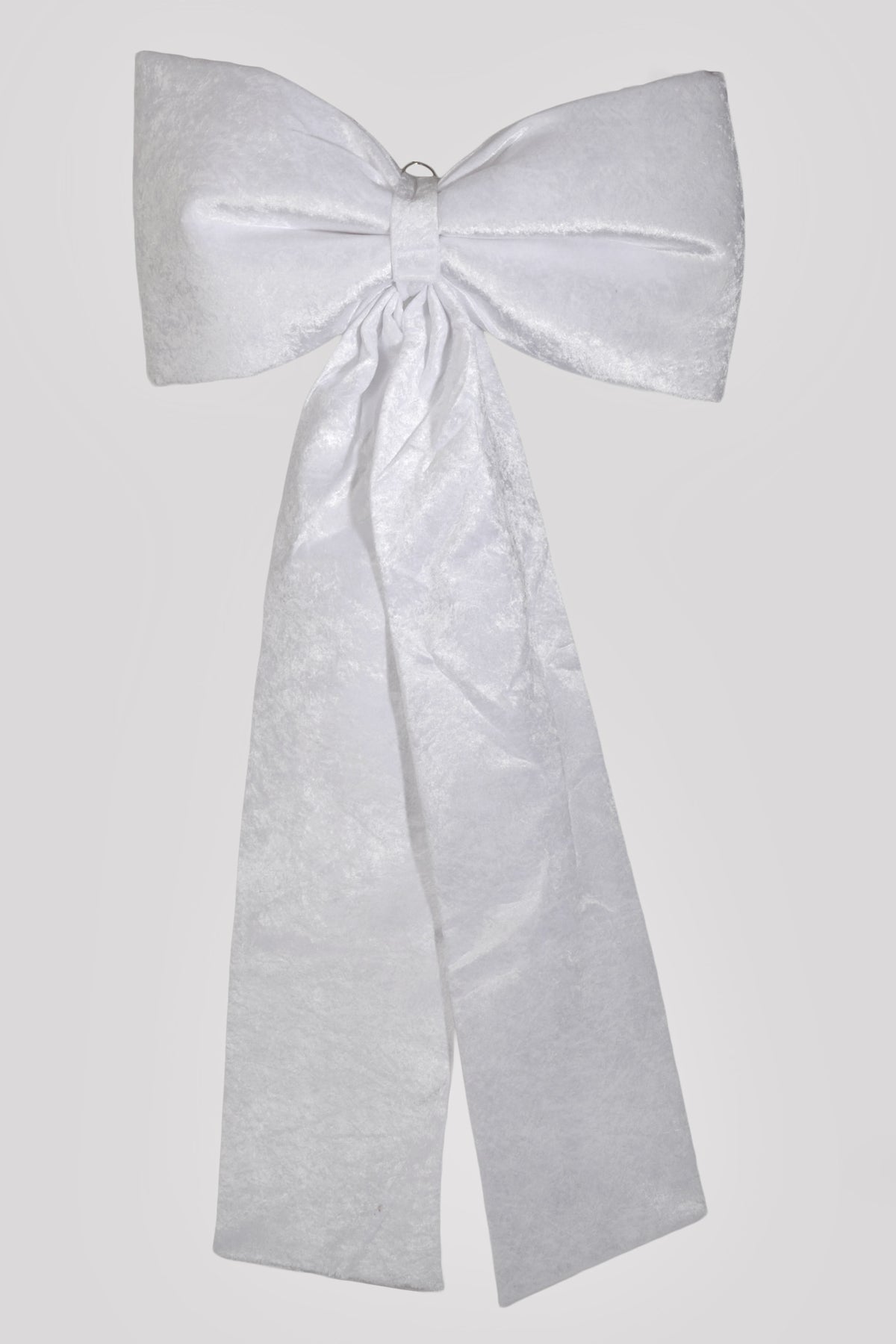 50" X 30" Velvet Bowknot White