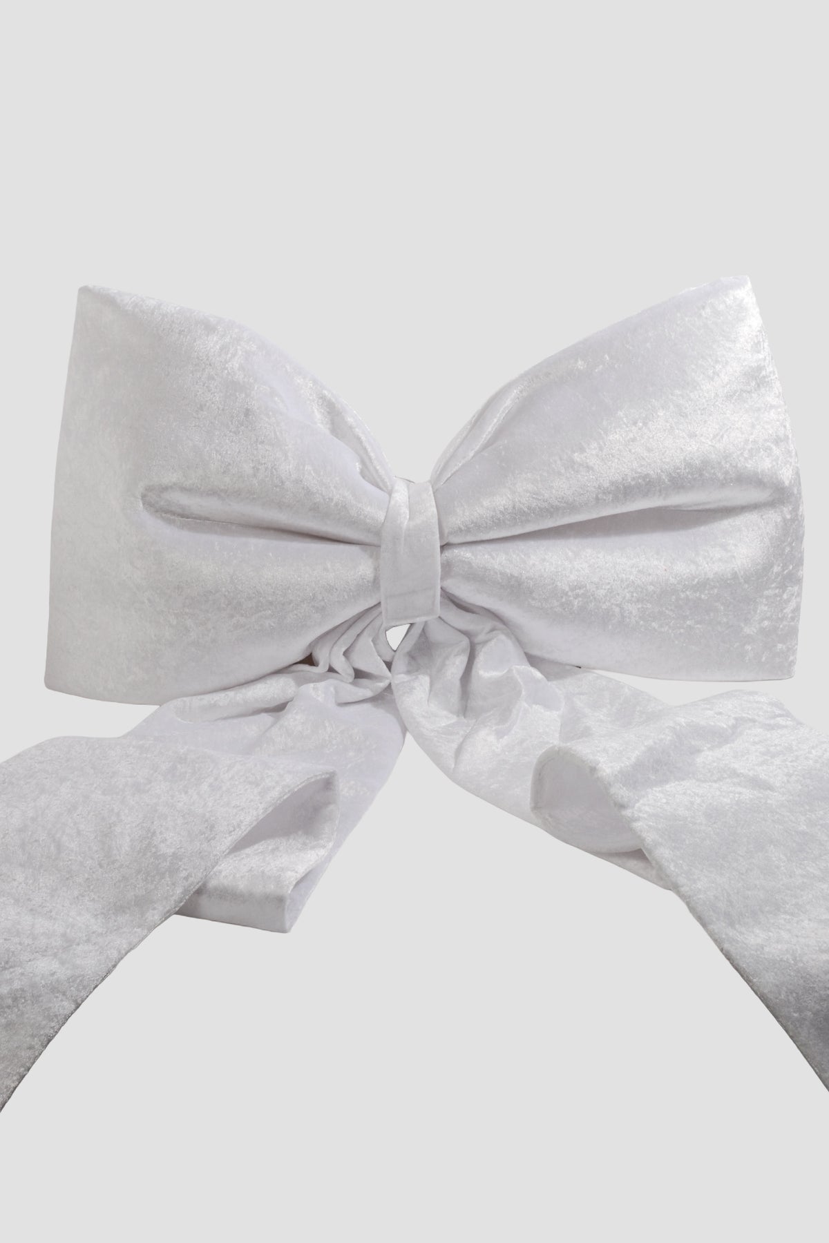 50" X 30" Velvet Bowknot White