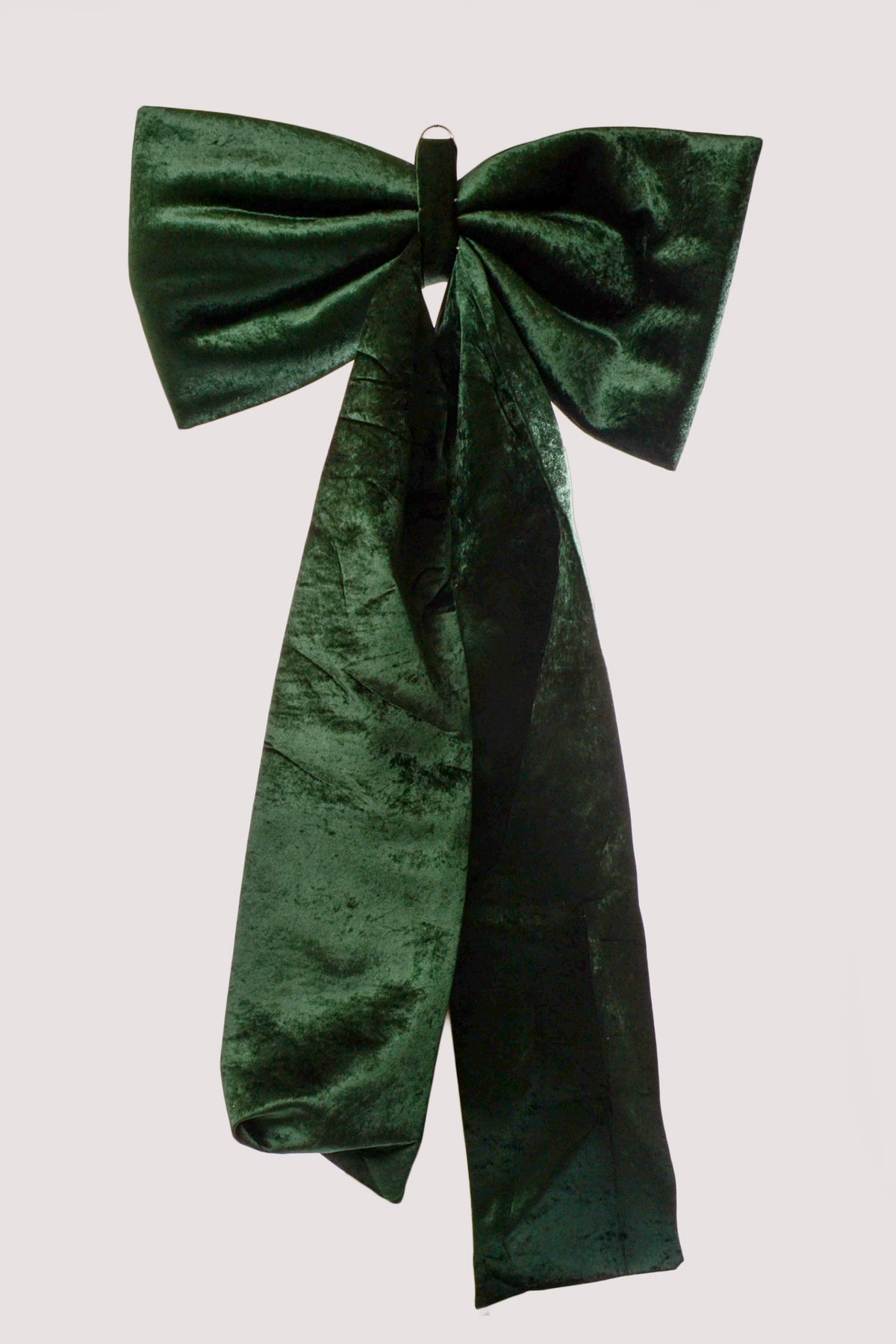 50" X 30" Velvet Bowknot Dark Green