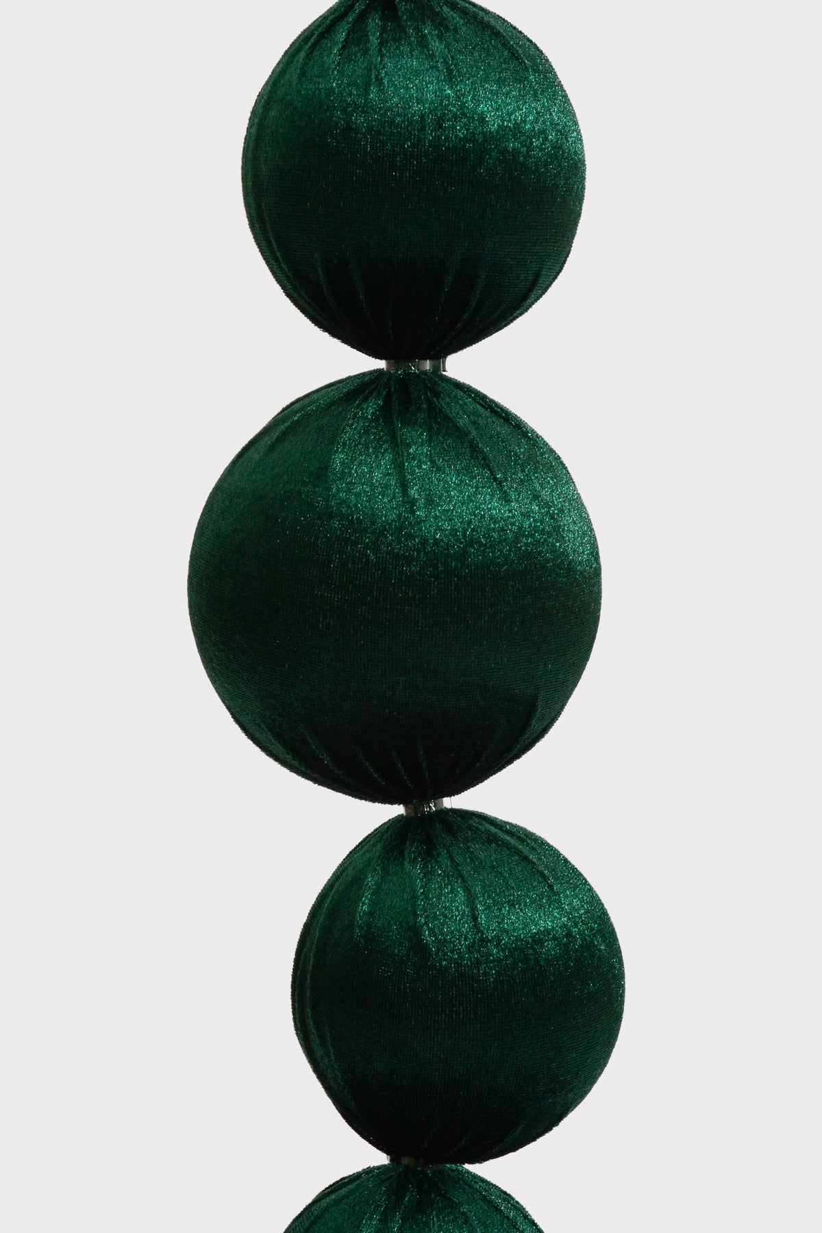 6.5Ft  Velvet Balls Garland Green