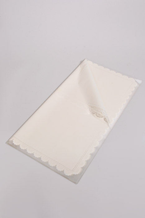22.5" Flower Cellophane Wrap Paper White Pkg/20