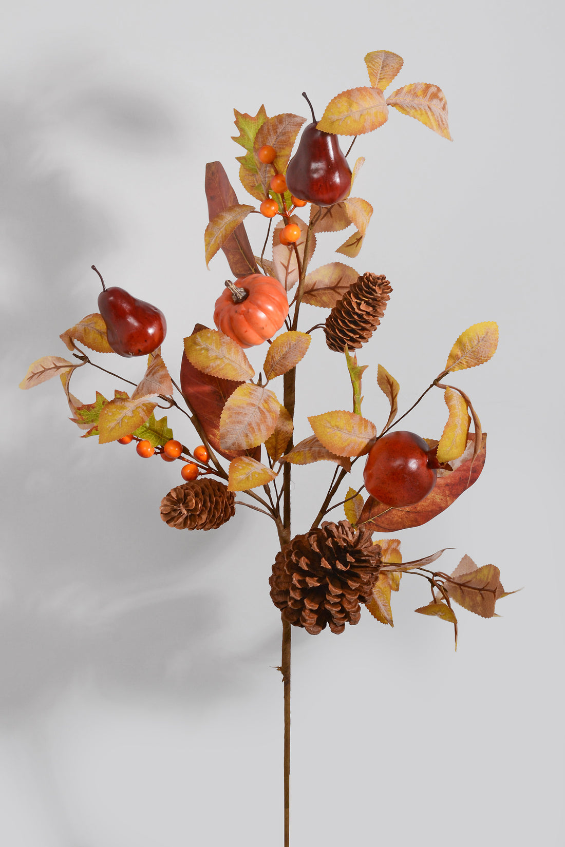 28" Mixed Pumpkin Pinecone Orange/Brown