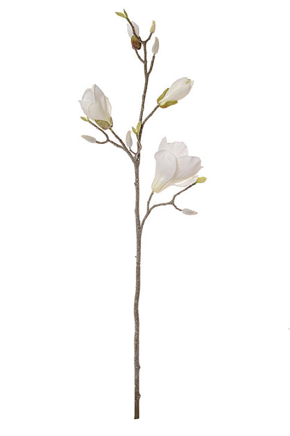 32" Frosted Magnolia Spray Ivory