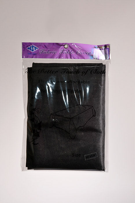 60" X 126" Rectangular Polyester Tablecloth Black