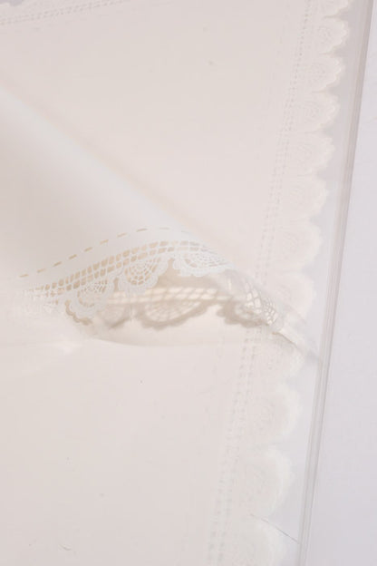 22.5" Flower Cellophane Wrap Paper White Pkg/20