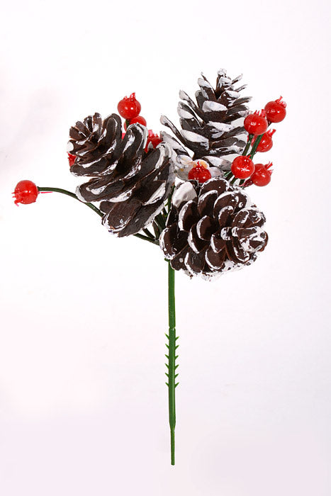 7.5" Plastic Cone Berry Pick Brown/Red Pkg/12