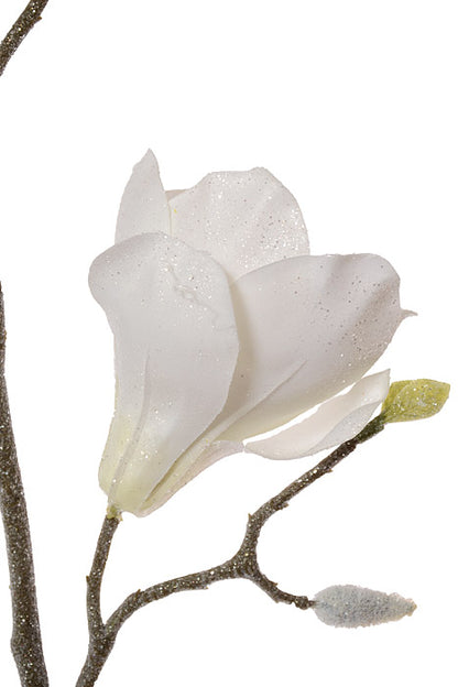 32" Frosted Magnolia Spray Ivory