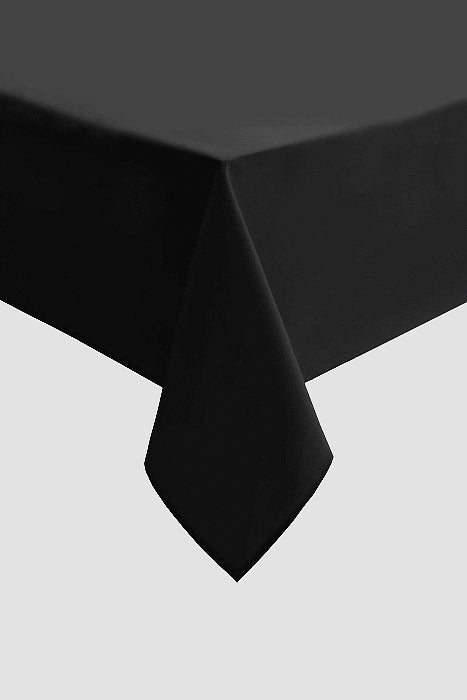 60" X 126" Rectangular Polyester Tablecloth Black