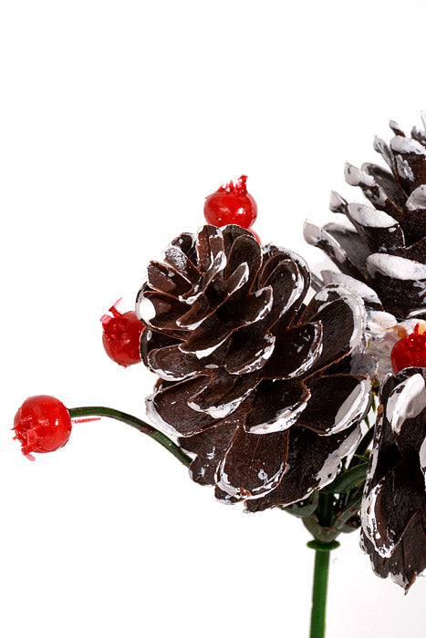 7.5" Plastic Cone Berry Pick Brown/Red Pkg/12