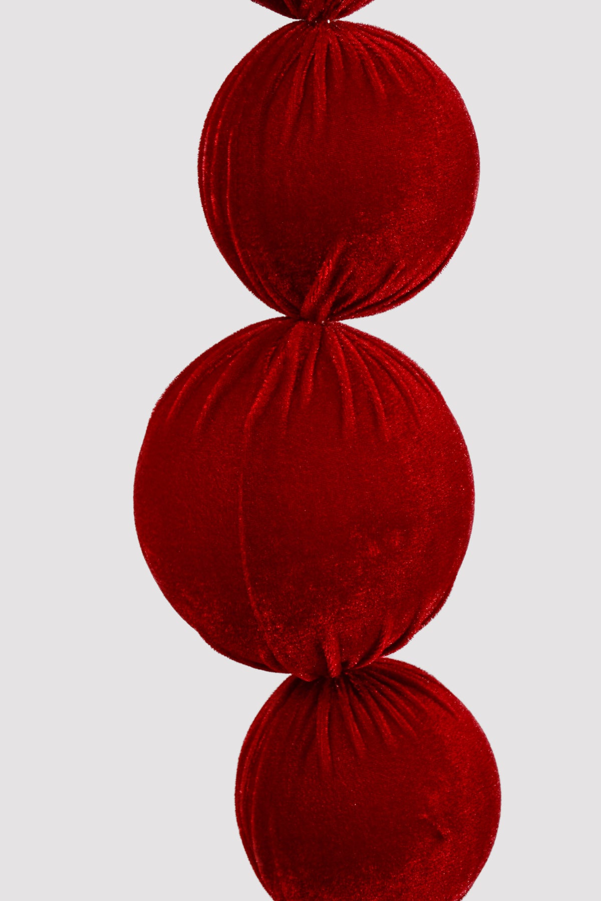 6.5Ft  Velvet Balls Garland Burgundy