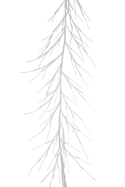 7Ft Faux Twig Garland With Led Lights White