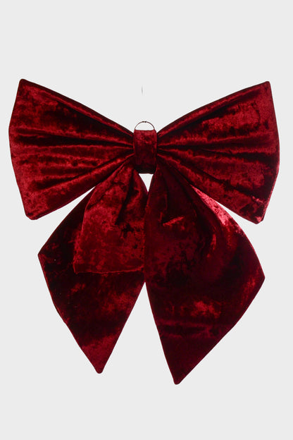 11.5" X 20" Velvet Bowknot Burgundy