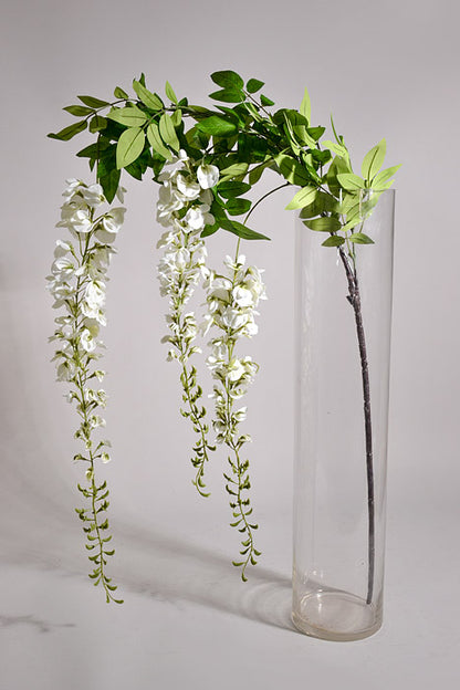 69" Silk Wisteria Hanging Spray White