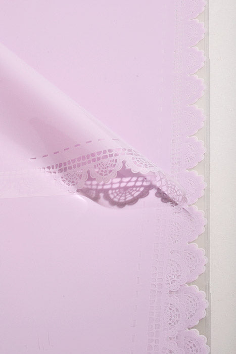 22.5" Flower Cellophane Wrap Paper Lavender Pkg/20