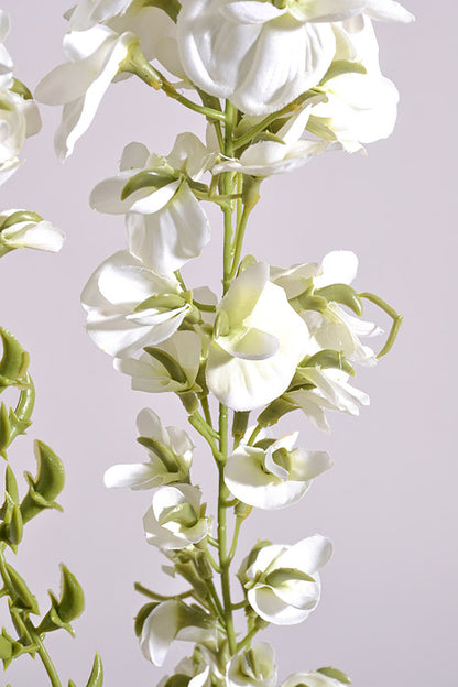 69" Silk Wisteria Hanging Spray White