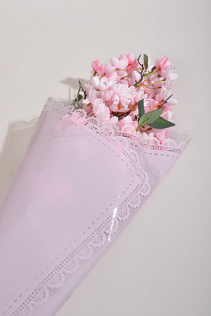 22.5" Flower Cellophane Wrap Paper Lavender Pkg/20