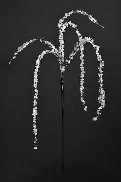37" Hanging Iced Spray Clear