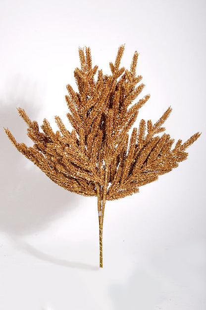 20 Glitter Fir Spray Gold Pkg/4