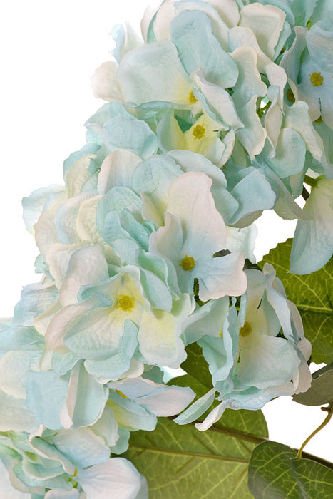 20" Silk Hydrangea Bush (Light Blue)