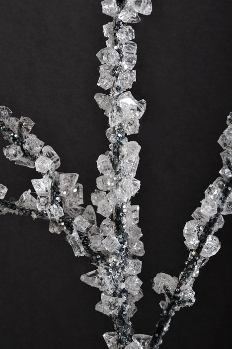 37" Hanging Iced Spray Clear