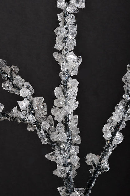 37" Hanging Iced Spray Clear