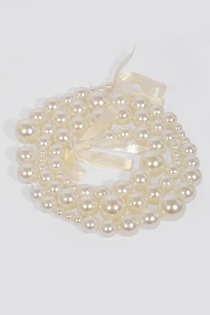 48" Pearls Garland White
