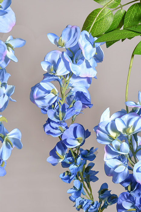 69" Silk Wisteria Hanging Spray Blue