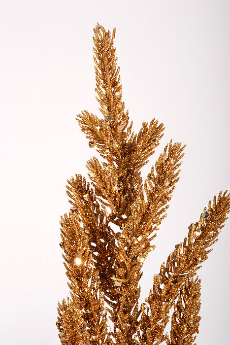 20 Glitter Fir Spray Gold Pkg/4