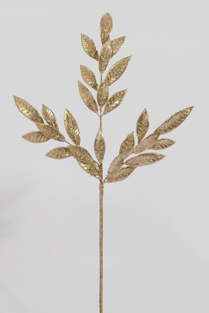 25" Glitter Mica Laurel Spray Champagne