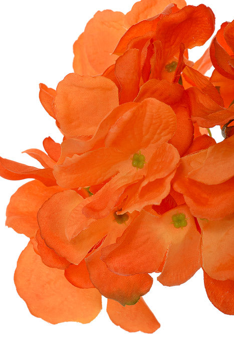 9" Silk Hydrangea Pick (Orange)
