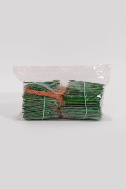 4" Wired Wood Pick Green Pkg/375